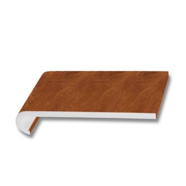 180mm Light Oak uPVC Bullnose Internal Window Cover Sill - 5m