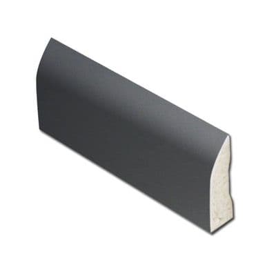 20mm Dark Grey Smooth uPVC Edge Fillet Trim - 5m RAL 7016