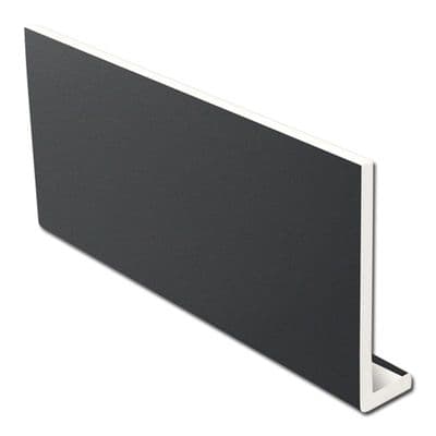 225mm Dark Grey uPVC Fascia Capping Board Smooth RAL 7016 - 5m