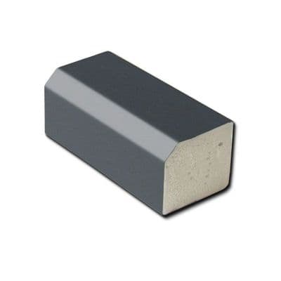 22mm x 20mm Dark Grey Smooth uPVC Rectangle Trim - 5m