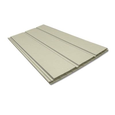 300mm Cream uPVC Hollow Soffit Board - 5m