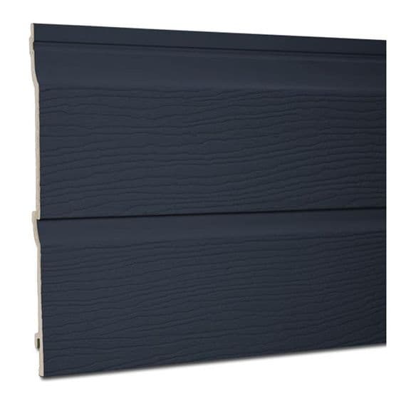Deeplas Embossed Cladding 300mm Embossed Dark Grey Double Shiplap Cladding - 5m