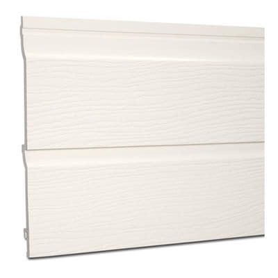 300mm Embossed White Double Shiplap Cladding - 5m