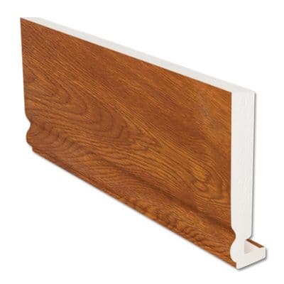 400mm Light Oak uPVC Ogee Replacement Fascia - 5m