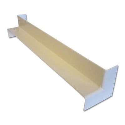 500mm Cream 90 Degree Internal Fascia Corner Trim Double Ended