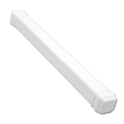 500mm Ogee External White Fascia Corner Trim Double Ended