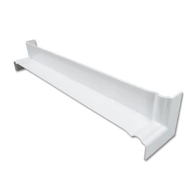 500mm Ogee Internal White Fascia Corner Trim Double Ended