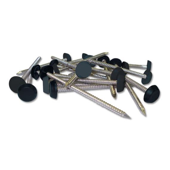 65mm Anthracite Grey Plastic Headed Nails Box Qty (100)