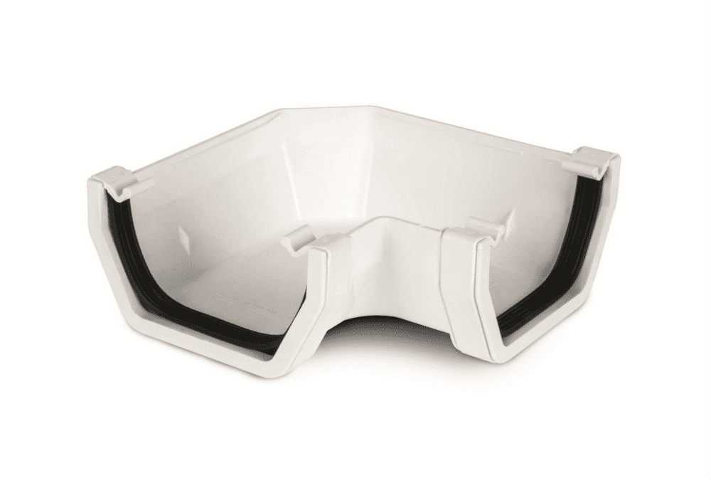 White Square Plastic Gutter Fittings White Guttering