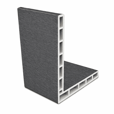 Anthracite uPVC 100mm x 80mm x 6mm Hollow Rigid Angle - 5m