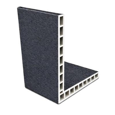 Black Ash uPVC 100mm x 80mm x 6mm Hollow Rigid Angle - 5m