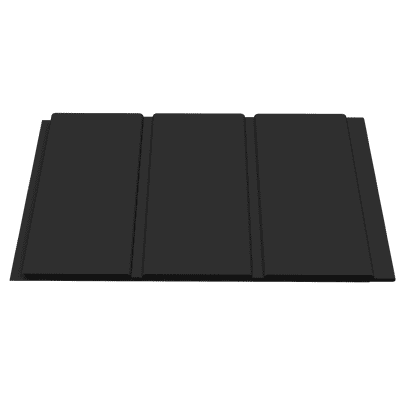 Black Smooth Hollow Soffit