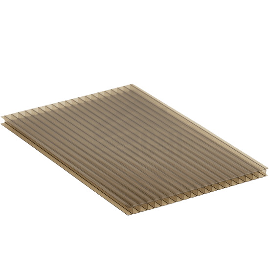 Twin Wall Polycarbonate Sheet Clear, Bronze & Opal