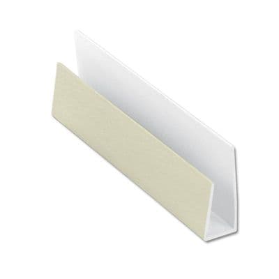 Cream uPVC Soffit J Section Edge Trim - 5m