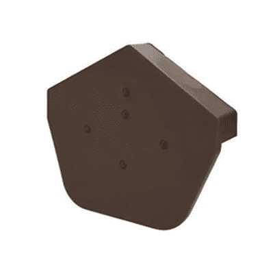 Dry Verge End Cap Angled Brown