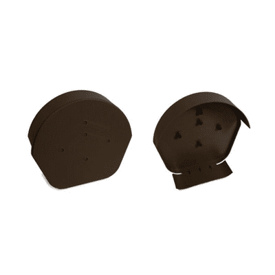 Dry Verge End Cap Round Brown