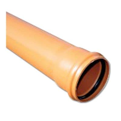 FloPlast 3m Single Socket Underground Pipe