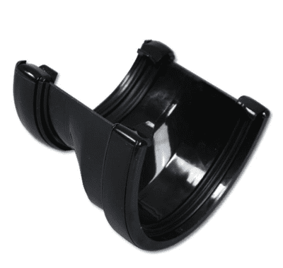 FloPlast Black High Capacity to Half Round Gutter Adaptor