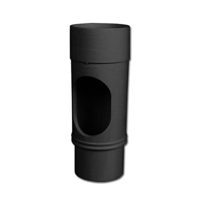 FloPlast Black Round Downpipe Access Pipe