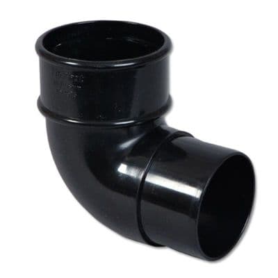 FloPlast Black Round Downpipe Bend 92.5 Degree