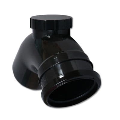 FloPlast Black Soil Pipe 92.5 Degree Access Bend
