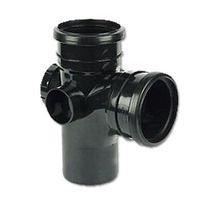 FloPlast Black Soil Pipe 92.5 Degree Access Branch