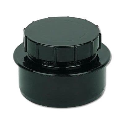 FloPlast Black Soil PIpe Screwed Access Cap