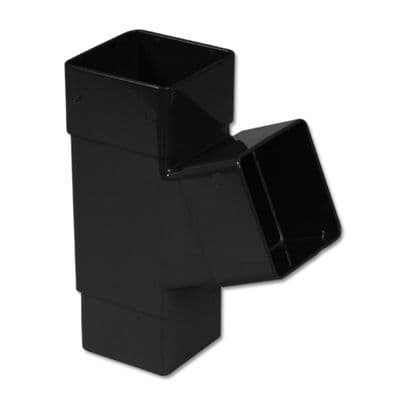 FloPlast Black Square Downpipe 112 Degree Branch