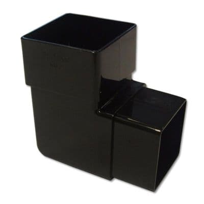 FloPlast Black Square Downpipe Bend 92.5 Degree