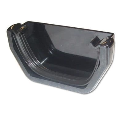 FloPlast Black Square External Gutter Stop End