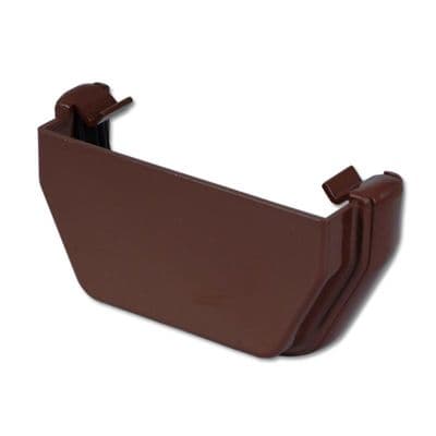 FloPlast Brown Square External Gutter Stop End