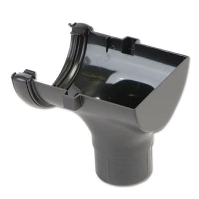 FloPlast Cast Iron Style Half Round Gutter Stop End Outlet