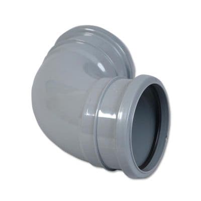 FloPlast Grey 90 Degree Bend Soil Pipe Double Socket