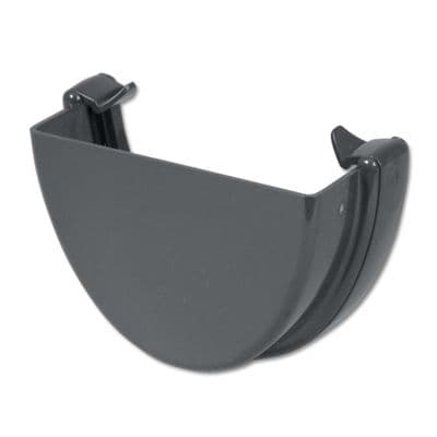 FloPlast Grey High Capacity Gutter External Stop End