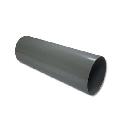 FloPlast Grey Plain Ended Soil Pipe 4m