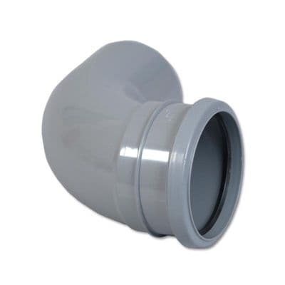 FloPlast Grey Single Socket 92.5 Degree Bend Soil Pipe