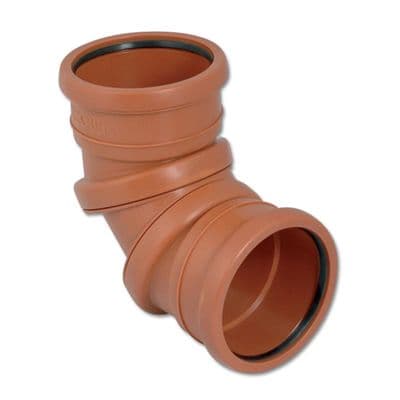 FloPlast Underground 0-90 Degree Double Socket Adjustable Bend