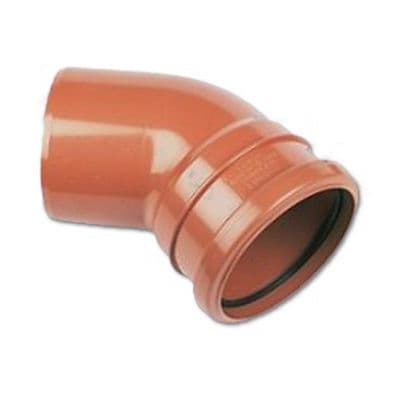 FloPlast Underground 45 Degree Single Socket Bend