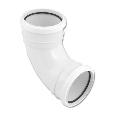 FloPlast White 90 Degree Bend Soil Pipe Double Socket