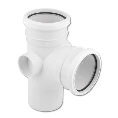 FloPlast White 92.5 Degree Double Socket Soil Pipe Branch