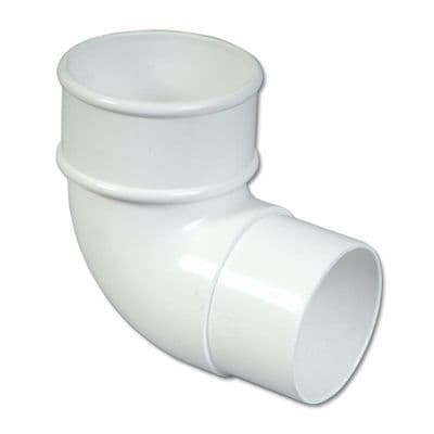 FloPlast White Round 92.5 Degree Downpipe Bend