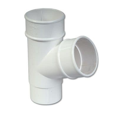 FloPlast White Round Downpipe 112.5 Degree Branch