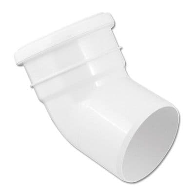 FloPlast White Single Socket 135 Degree Bend Soil Pipe Socket / Spigot