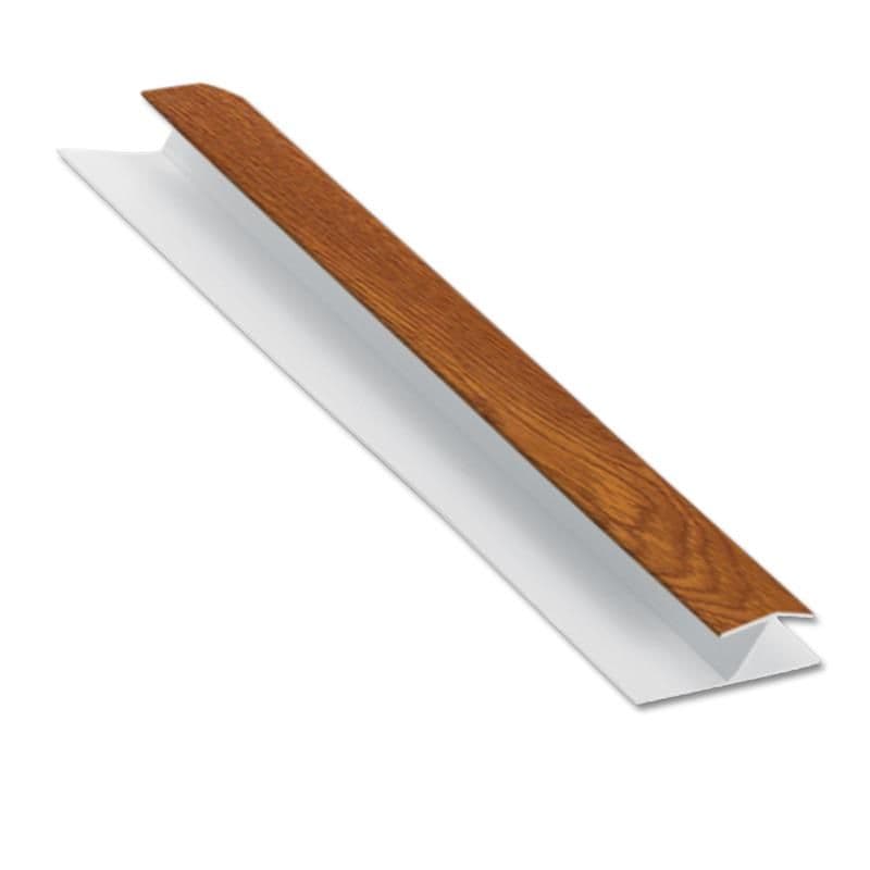 Light Oak uPVC Centre Joint Shiplap Cladding Trim - 5m