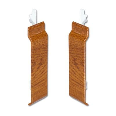Light Oak uPVC Open V Cladding Joint Covers 100mm