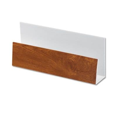 Light Oak uPVC Shiplap Cladding U Trim - 5m