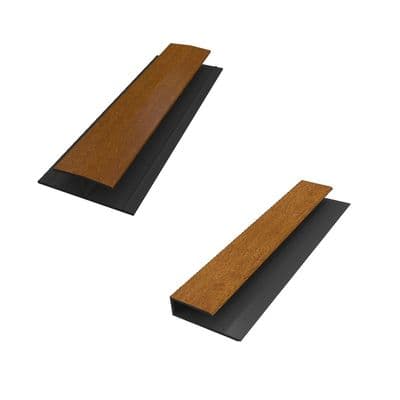 Light Oak Woodgrain Soffit Trims