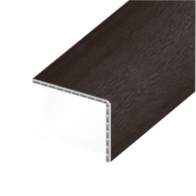 Rosewood PVC 100mm x 80mm Hollow Rigid Angle - 5m