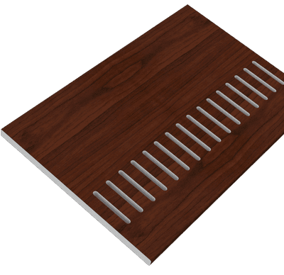 Rosewood Woodgrain Vented Soffit