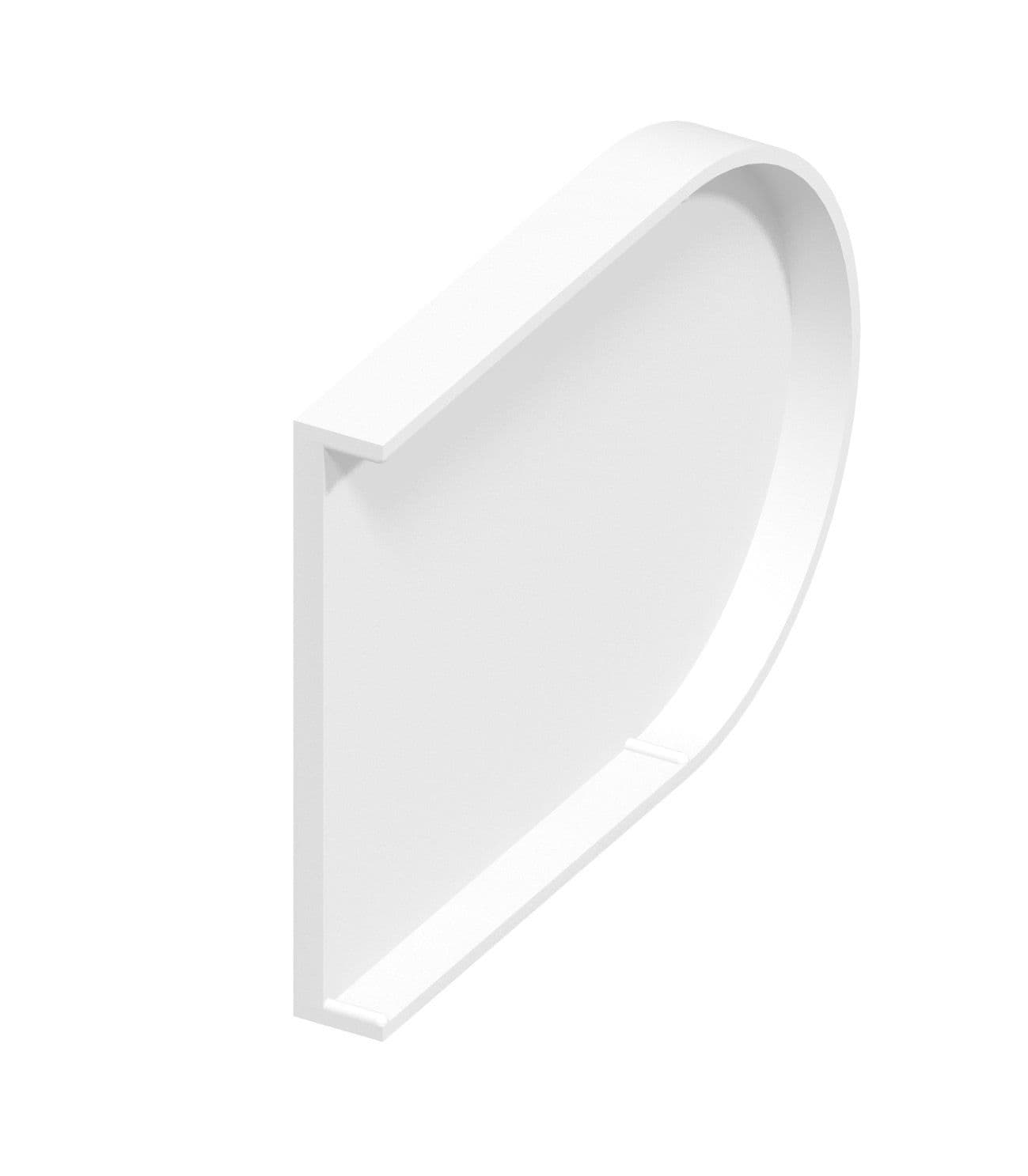 White Bullnose Window Sill End Caps 50mm